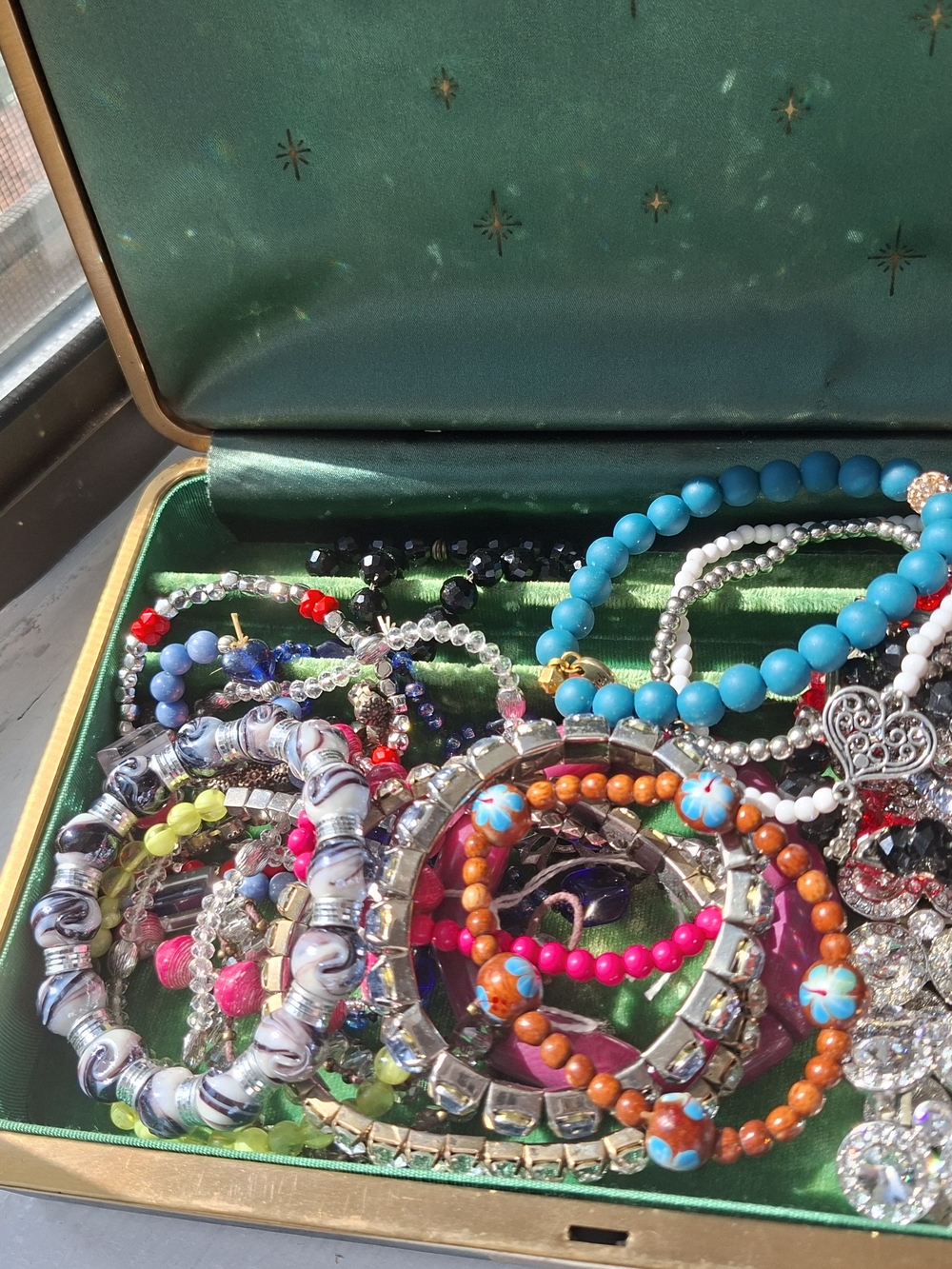 Bright Multicolor Beaded Bracelet Set for Women